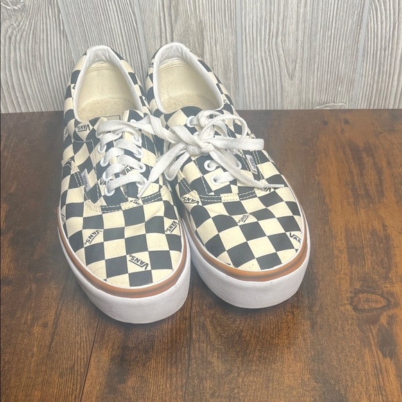 Vans Other - Vans Era Stacked Low Top White Canvas Checkerboard Thick Sol Men 9.5 NWOT